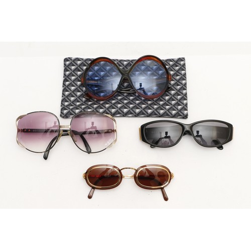 227 - Four pairs of Christian Dior sunglasses, to include, a pair of oversized bubble sunglasses, in pouch... 