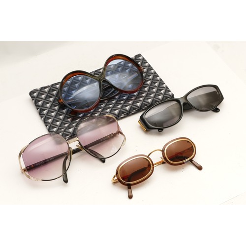 227 - Four pairs of Christian Dior sunglasses, to include, a pair of oversized bubble sunglasses, in pouch... 