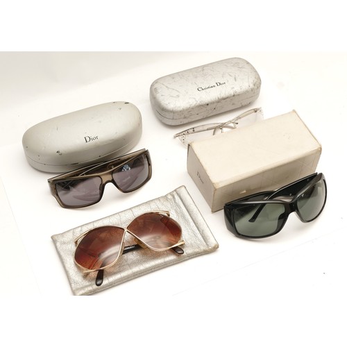 228 - Four pairs of Christian Dior sunglasses, to include, a pair of oversized frames, serial no. 2056 41,... 