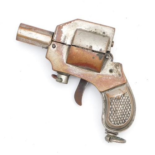 238 - A rare Austrian 'Dandy' pocket cigarette lighter, in the form of a pistol, petrol filled with semi-a... 