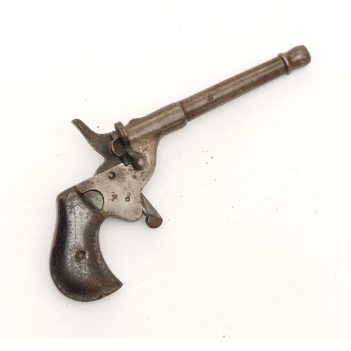 275 - A late 19th century postman's dog scarer blank firing pistol, marked D.R.G.M, J.G.A and together wit... 