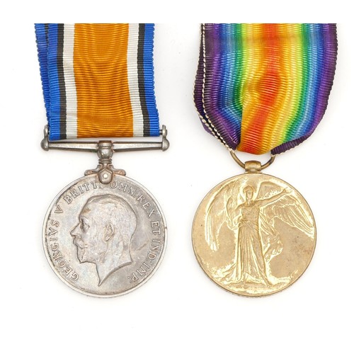 299 - WWI pair of War and Victory medals, awarded to 4831 CPL. H. J. Lavington. 18th London Regiment