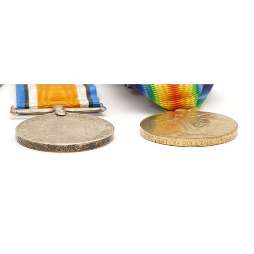 305 - WWI trio of 1914 Mons Star, War and Victory medals, awarded to 7740 PTE. M. Collins. 2/York Regiment... 