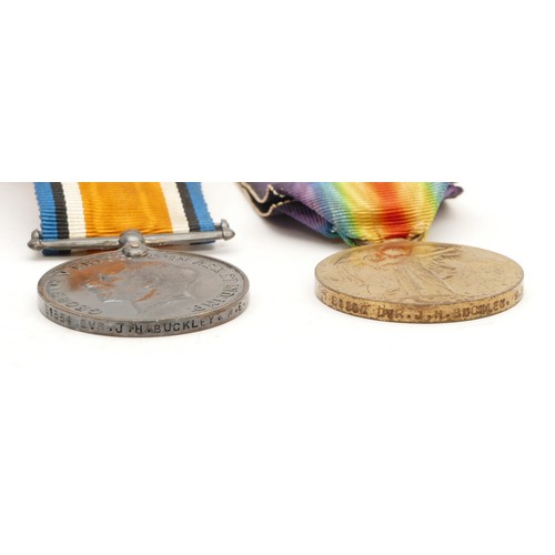 308 - WWI trio of War, Victory and the 1914-1915 Star, awarded to 81354 PNR-DVR. J. J. Buckley. R.E.