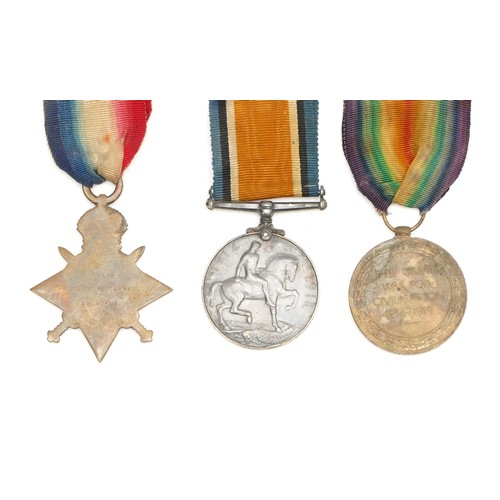 310 - WWI trio of War, Victory and the 1914-1915 Star, awarded to 14934 PTE. R. Pritchard. R.W. Fusiliers.