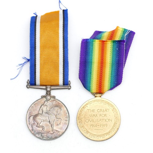 323 - WWI pair of War and Victory medals, awarded to 45581 CPL. C. Rothwell. Cheshire Regiment.