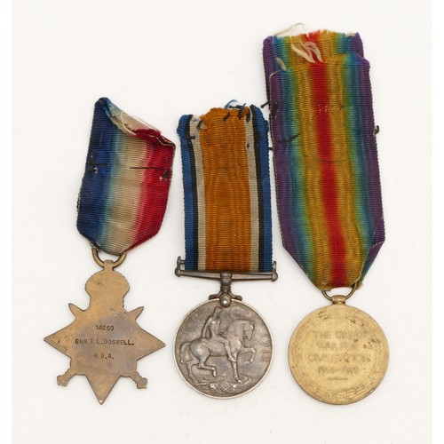 328 - WWI trio of the 1914 Mons Star, clasped '5th August-22nd November 1914', War and Victory medals, awa... 