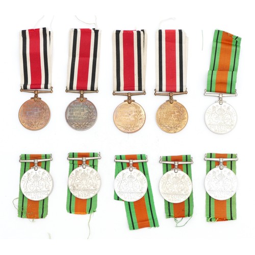 350 - WWII 10x medals, to include six Defence and four Service Constable medals, awarded to Leonard S. Jor... 