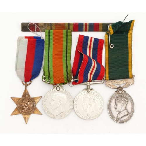 354 - WWII 1939-1945 Star, War, Defence and Territorial medal, awarded to 3851218 C.SGT. J. McNulty. R.B.