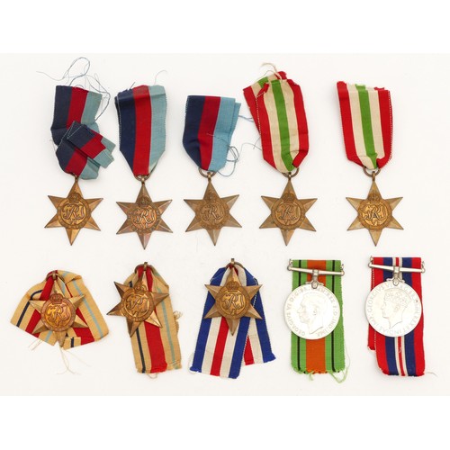 360 - WWII Medals, to include three 1939-1945 Stars, two Africa Stars, two Italy Stars, The France And Ger... 