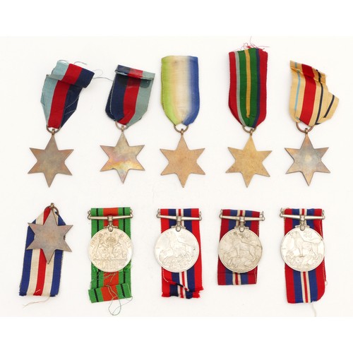 361 - WWII medals, to include two 1939-1945 Stars, Atlantic Star, Pacific Star, Africa Star, The France An... 