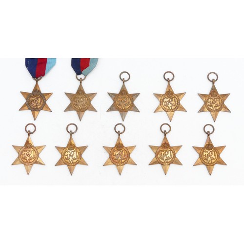 362 - WWII ten 1939-1945 Star medals.