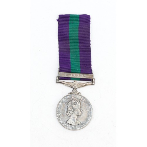 370 - ERII Malaya medal, awarded to 22852708 PTE. C. D. Silverston. R Hamps.