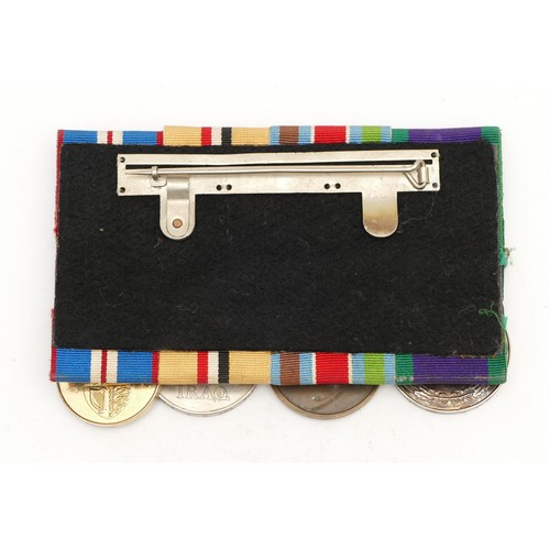 374 - ERII mounted medal group, including the Northern Ireland Campaign Service, U.N Service for peace, Ir... 