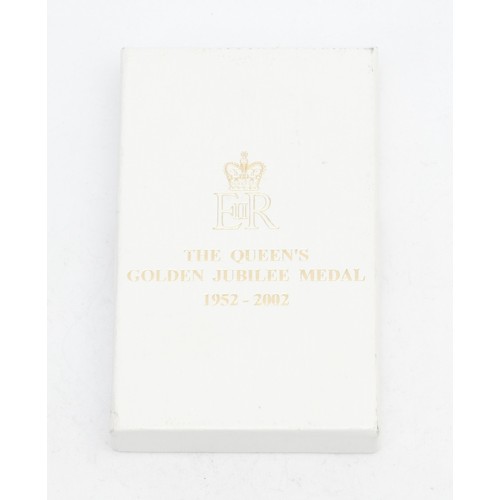 377 - A boxed Elizabeth II Golden Jubilee medal, with spare ribbon.