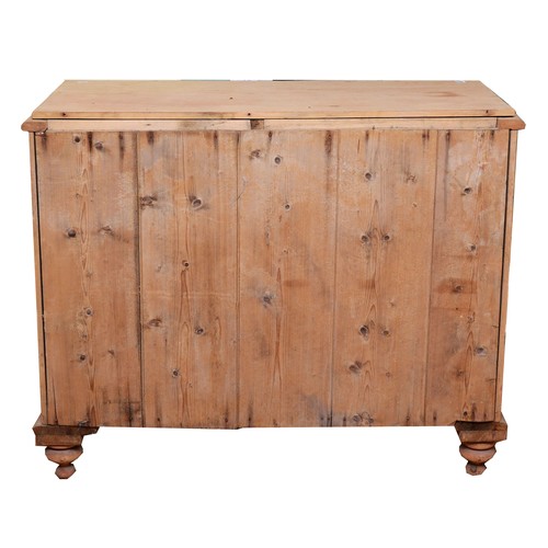 25 - A Victorian pine chest of drawers, composed of two short over two long drawers, H-91cm x 49 x 110.