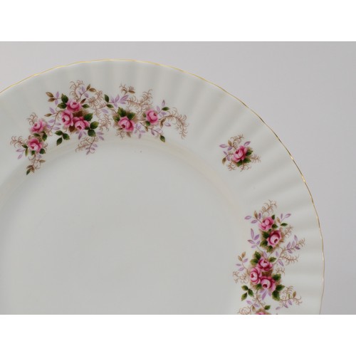 30 - A twenty-seven piece Royal Albert Lavender Roses dinner service, comprising of twelve dinner plates,... 