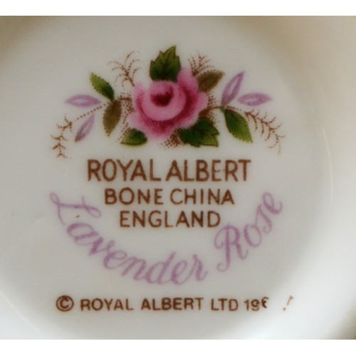 30 - A twenty-seven piece Royal Albert Lavender Roses dinner service, comprising of twelve dinner plates,... 