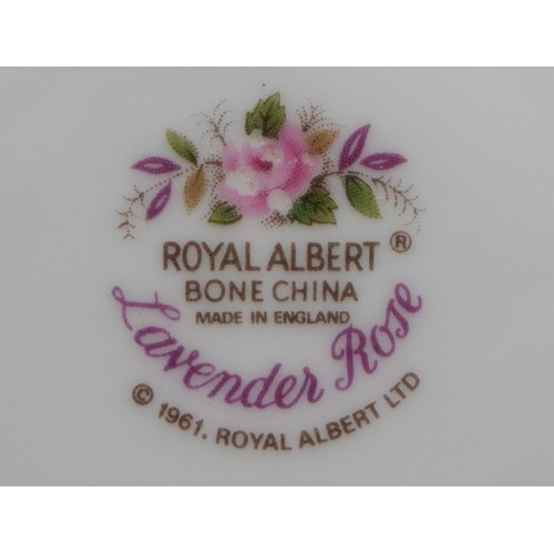 30 - A twenty-seven piece Royal Albert Lavender Roses dinner service, comprising of twelve dinner plates,... 