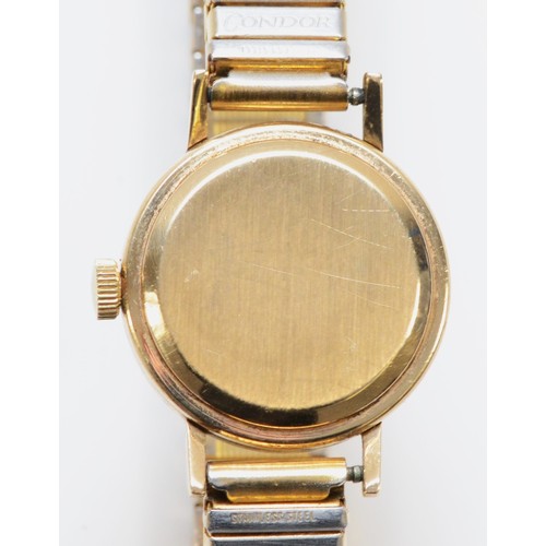 58 - A 9ct gold Rotary manual wind ladies wristwatch, London 1973, 17 jewel movement, to a metal expandin... 