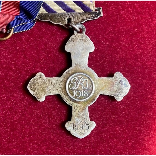 346 - WWII mounted made up set of a R.A.F medal group, ERII 1945 Distinguished Flying Cross, 1939-1945 Sta... 