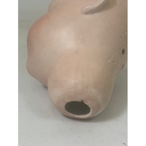 165 - A large antique German bisque dolls head, with sleeping eyes, an open mouth revealing teeth and pain... 