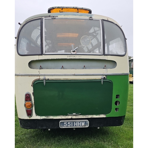  1960 Bedford SB3 Duple Super Vega, petrol. Registration number 551 HHW. Chassis number SB3 73484. 
S... 