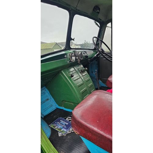  1958 Bedford O type flatbed truck, petrol with Tangye hot tube Stationary Engine. Registration numbe... 