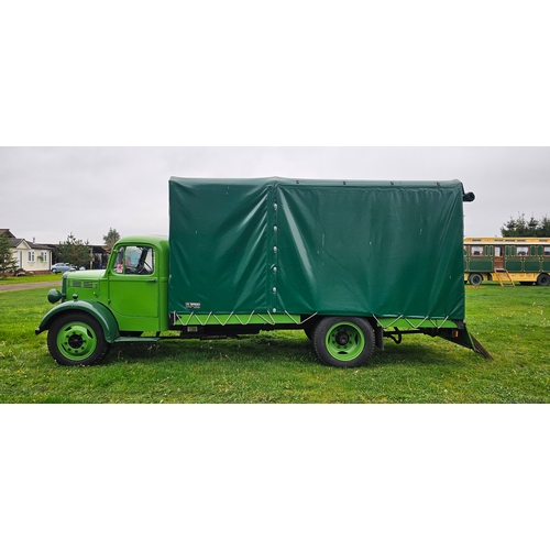  1958 Bedford O type flatbed truck, petrol with Tangye hot tube Stationary Engine. Registration numbe... 