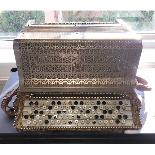 A 1920s Paolo Soprani e Figli chromatic button accordion with 120