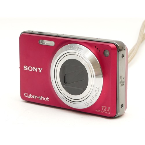 A Sony Cyber-Shot DSC-W270 compact digital camera, in red.