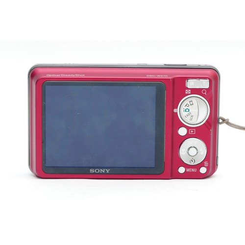 A Sony Cyber-Shot DSC-W270 compact digital camera, in red.