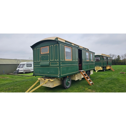  c.1908 Orton & Sons, Spooner Showman's Living Van. Made for Enoch Farrah, Wakefield. Typical three b... 