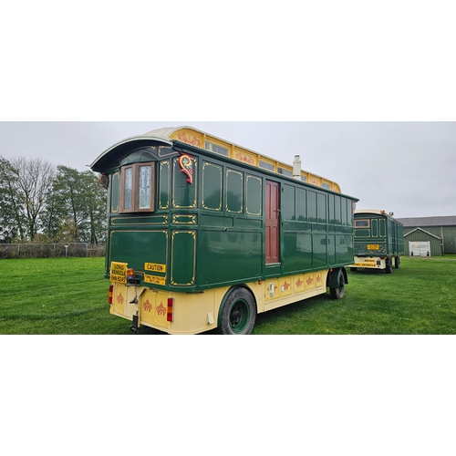  c.1935 Hurst's of Retford Showman's living van. Made for Charles Tuby of Doncaster. Typical three ba... 