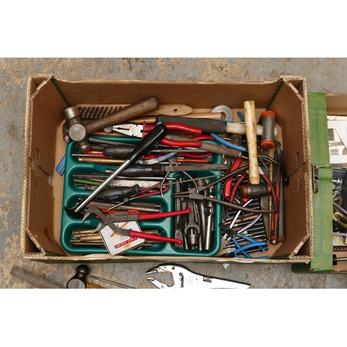 17 - Two boxes of quality mixed tools, mainly mechanics tools, makes include Record, Bach and Sykes Picka... 