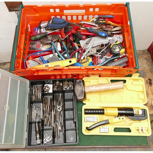 48 - A collection of quality mixed tools, including Stabila spirit levels and Knipex side cutters.