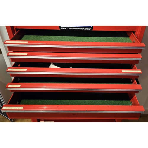 49 - A Snap on Roller tool chest, top chest, model KRA2055 mounted on a roller cabinet base, KRA2007, wit... 