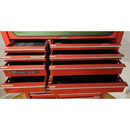 50 - A Snap on Heritage series roller tool chest, top cabinet with roller cabinet base, KRA 4813, 102cm