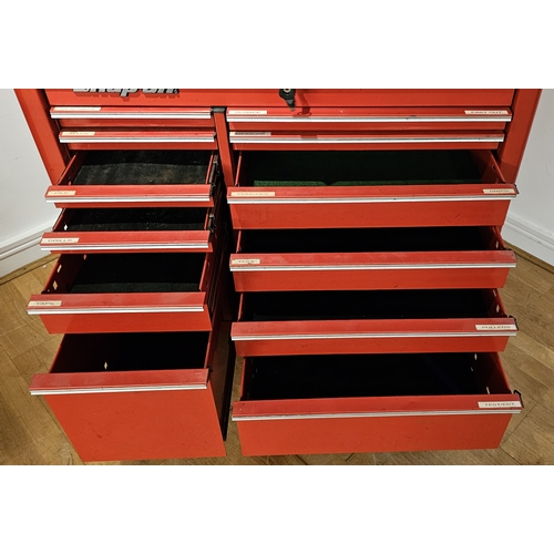  A Snap on Heritage series roller tool chest, top cabinet with roller cabinet base, KRA 4813, 102cm