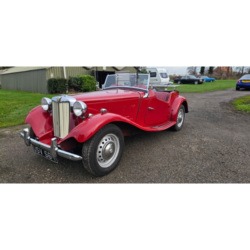 510 - 1950 MG TD RHD. Registration number USV 564 (non transferrable). Body Type 22381. Body No., 2439/497... 