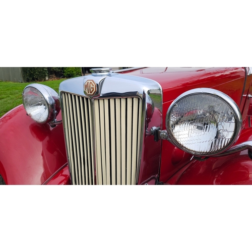 510 - 1950 MG TD RHD. Registration number USV 564 (non transferrable). Body Type 22381. Body No., 2439/497... 