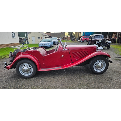 510 - 1950 MG TD RHD. Registration number USV 564 (non transferrable). Body Type 22381. Body No., 2439/497... 