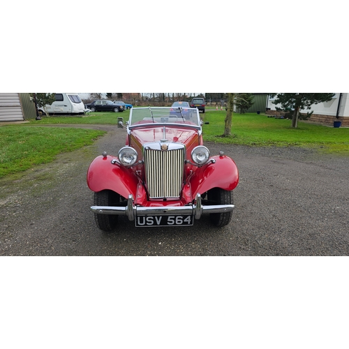 510 - 1950 MG TD RHD. Registration number USV 564 (non transferrable). Body Type 22381. Body No., 2439/497... 