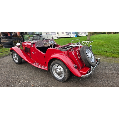 510 - 1950 MG TD RHD. Registration number USV 564 (non transferrable). Body Type 22381. Body No., 2439/497... 