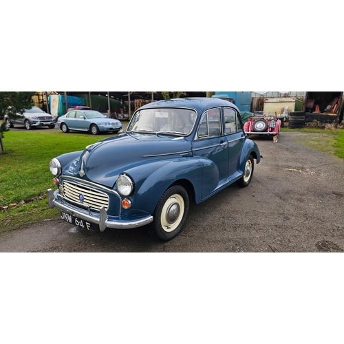 511 - 1968 Morris Minor, 1098cc. Registration number JKW 64F. Chassis number M/AS5 D 1203352M (note the V5... 