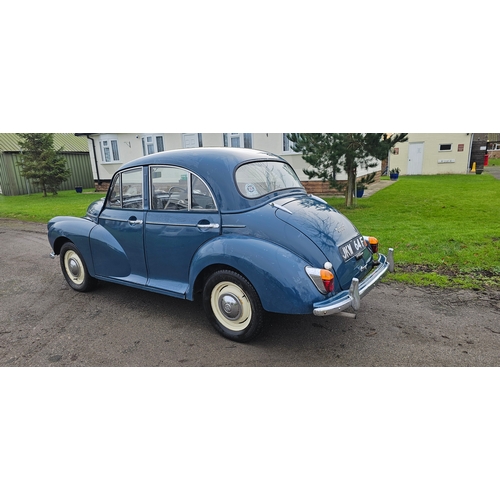 511 - 1968 Morris Minor, 1098cc. Registration number JKW 64F. Chassis number M/AS5 D 1203352M (note the V5... 