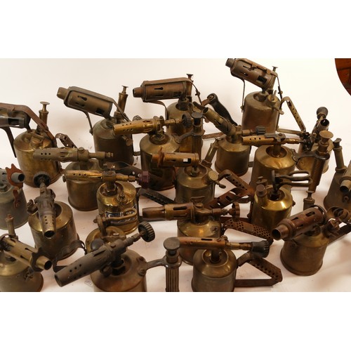 75 - A large collection of vintage blowtorches. (1 box)