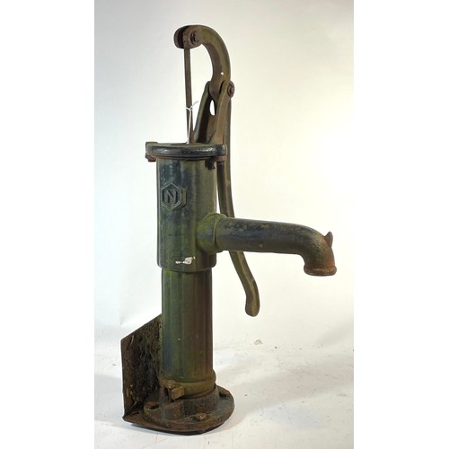 93 - A cast iron garden water pump/feature, 67cm tall.