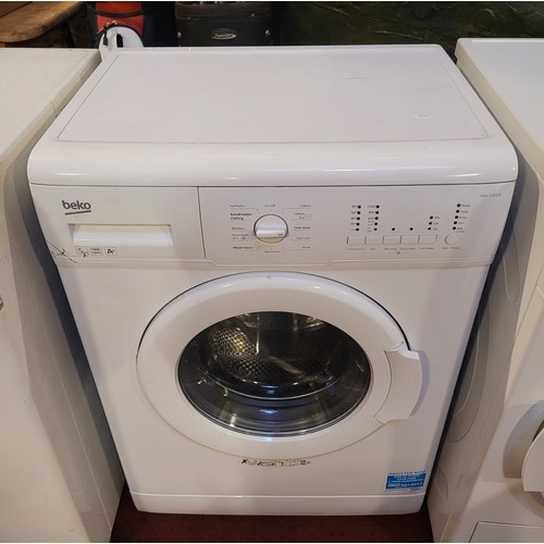 107 - A Beko 5kg washing machine, model WM5102W, H84, W60, D45cm, together with a Zanussi clothes dryer, m... 