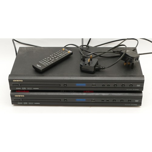 120 - Two Onkyo DVD players, model No.DV-SP406, one with remote. (2)